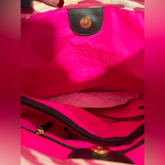 NWT Dooney and Bourke Pink Zebra Stripe Shoulder Bag - Picture 7 of 9
